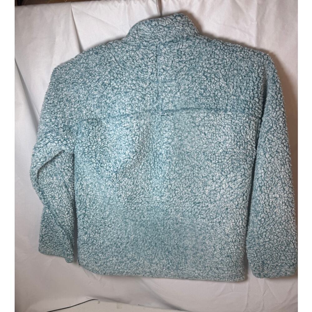 True Grit Women’s Sherpa Fleece Quarter Zip Pullover Blue Size M Cozy - Picture 3 of 3